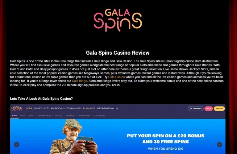 Gala Spins Online Casino Review